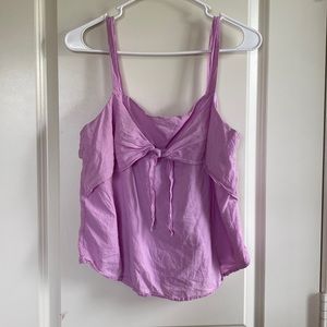 Junior’s XL Lavender Copper Key Cropped Tank with Tie Front Flowy, Spring top!